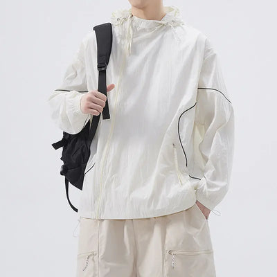 Fashion Summer Ice Silk Sun Protection Clothing Men null