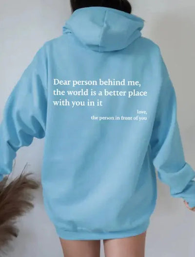 Dear Person Behind Me, Hoodie EXCHANGE THRIFT